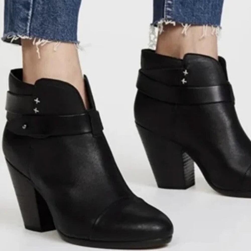 Rag & Bone Harrow Ankle Leather Heeled Boots - 7